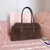 MiuMiu 5BG310 Aventure Suede leather bag Dark Brown