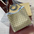 Gucci 815103 GG Emblem bucket bag Beige and Blue GG fabric