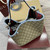 Gucci 815103 GG Emblem bucket bag Beige and Blue GG fabric