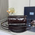 Prada 1BH215 LusSolf leather shoulder bag Dark Brown