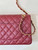 Chanel A01112 Flap Classic 11.12 Handbag Calfskin Sewing Edge Wine Red