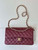 Chanel A01112 Flap Classic 11.12 Handbag Calfskin Sewing Edge Wine Red