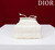 Dior Mini Caro Bucket Bag Powder White Macrocannage Lambskin M3369