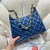 Chanel AS4923 Large Hobo Shiny Lambskin & Gold-Tone Metal Navy Blue