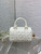 Dior M1364 Dior Groove 20 Bag White Graphic Cannage Calfskin