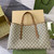 Gucci 815213 GG Emblem Large Tote Bag Brown