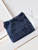 Chanel 22 AS3260 Small Handbag 24A Denim embroidered & Silver-Tone Metal