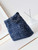 Chanel 22 AS3260 Small Handbag 24A Denim embroidered & Silver-Tone Metal