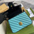Gucci 583571 GG Marmont Multicolour mini top handle bag Blue and Beige