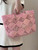 Chanel AS4576 25SS Shopping Bag Pink Raffia