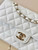 Chanel A01112 Flap Classic 11.12 Handbag Calfskin Gold Tone Metal White