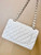 Chanel A01112 Flap Classic 11.12 Handbag Calfskin Gold Tone Metal White