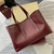 Gucci 815213 GG GG Emblem large tote bag Ancora red leather