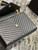 YSL 600166 Envelope Large In Quilted Grain De Poudre Embossed Leather Black V gird
