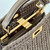 Fendi 8BN335ARBCF0E65 Peekaboo ISeeU Petite Dove grey leather and interlaced fibre bag 80169s