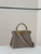 Fendi 8BN335ARBCF0E65 Peekaboo ISeeU Petite Dove grey leather and interlaced fibre bag 80169s