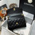Chanel AS2478 Flap CC Wrapped Bag with Top Handle Black