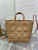 Dior M2836 Medium Dior Toujours Vertical Tote Bag Sand Macrocannage Calfskin