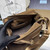 Prada Explore medium suede shoulder bag with flap 1BD394 Cocoa Brown