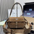 Prada Explore medium suede shoulder bag with flap 1BD394 Cocoa Brown