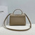 Celine 117523FXK MEDIUM NINO BAG IN SUPPLE GRAINED CALFSKIN Smoked Brown
