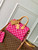 LV M11562 Louis Vuitton Speedy P9 Bandoulière 25 Monogram Bag Rose Red