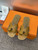 Hermes H202230Zv5K360 Women Crocodile calfskin Oran Sandal H33642