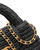 Chanel 25C AS4416 Mini Shopping Bag In Black Raffia And Calfskin