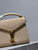 YSL 623930 Cassandra Mini Top Handle In Box Saint Laurent Suede Beige