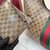 Gucci 853971 Giglio large tote bag Variation sand and brown GG fabric