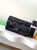 Chanel 25C A01112 Flap Bag Black Fabric Printed