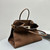 The Row THR116945 Suede Soft Margaux 17 Top Handle Bag T11008