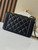 Chanel A2221 Chanel Black Calfskin Medium Diana Shoulder Bag 181716