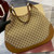 Gucci 815924 Gucci B Medium Shoulder Bag Brown leather trim