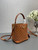 Prada 1BA217 Panier small Saffiano leather bag tan Hollow out