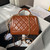 Chanel AS4959  Flap bag With top handle Shiny Lambskin & Gold-Tone Metal Brown