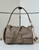 Fendi 8BR834AQ0DF0E65 Mamma Baguette Large Dove grey nappa leather bag 8677L