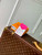 LV M14155 Louis Vuitton LV x TM Romy Card Holder Rose Red