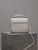 YSL 623930 Cassandra Mini Top Handle In Box Saint Laurent linen with White Leather