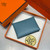 Hermes H083035CK10 Calvi Duo card holder H91003