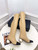 Chanel Jumbo Pearl Heel Stretch Boots Shoes C93690