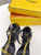 Fendi 8X8306 First Fendace Leather high-heeled Sandals black