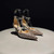 Jimmy Choo SAEDA100ZPJ Gold Satin Pumps with Crystals JC90007