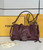 Fendi 8BR834 Mamma Baguette Large Wine Red nappa leather bag 8677L