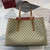 Gucci 815212 GG Emblem maxi tote bag Beige and dark brown