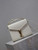 YSL 623930 Cassandra Mini Top Handle Bag In Grain De Poudre Embossed Leather White