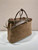 Prada Buckle Suede leather bag with belt 2VG126 Brown