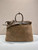 Prada Buckle Suede leather bag with belt 2VG126 Brown