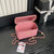 Chanel AP4301 Clutch Embossed Rhinestone with Chain Vanity Box bag Pink