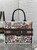 Dior M1296 Souvenir Medium Dior Book Tote Natural Raffia and Multicolor Embroidered M9651